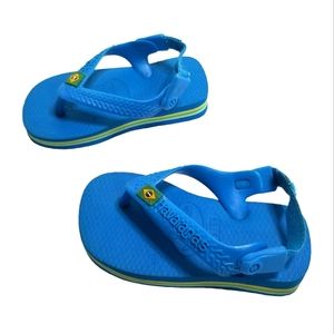 🛍️4 for $20🛍️ Havaianas Baby Slingback Sandals Blue Baby Boy Girl Sz 4-4.5